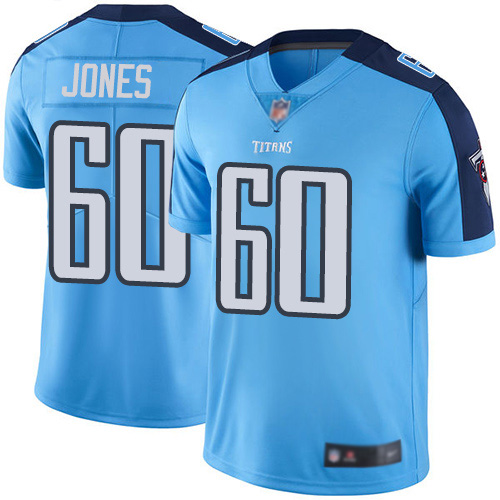 Tennessee Titans Limited Light Blue Men Ben Jones Jersey NFL Football #60 Rush Vapor Untouchable->women nfl jersey->Women Jersey